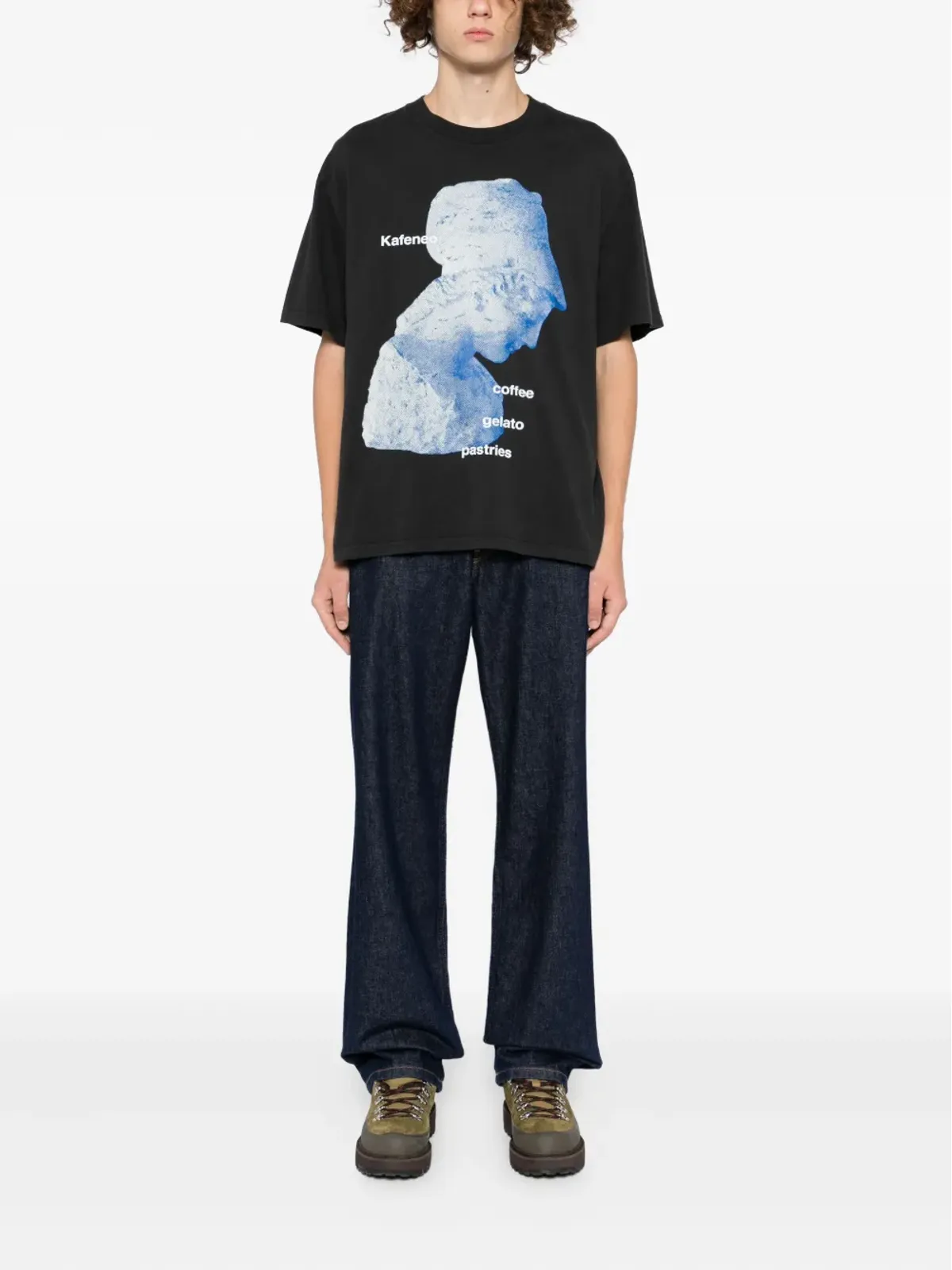 Kafeneo by TBF グラフィックプリントTシャツ - グレー - 画像2