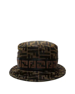 Fendi Pre-Owned Zuccaジャガード柄 バケットハット（ブラウン） - サムネイル1