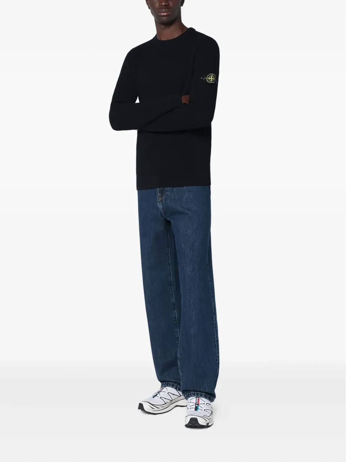 Stone Island バージンウールセーター（ブラック） - 画像2
