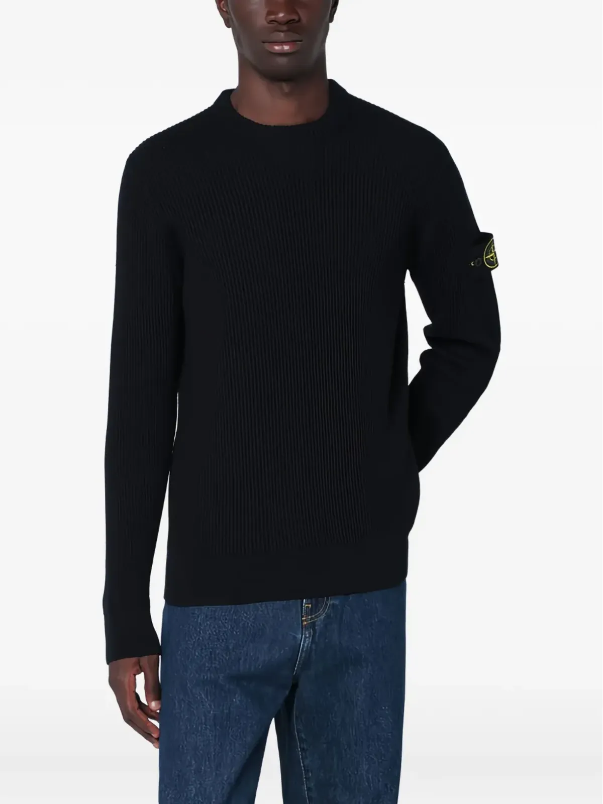 Stone Island バージンウールセーター（ブラック） - 画像3
