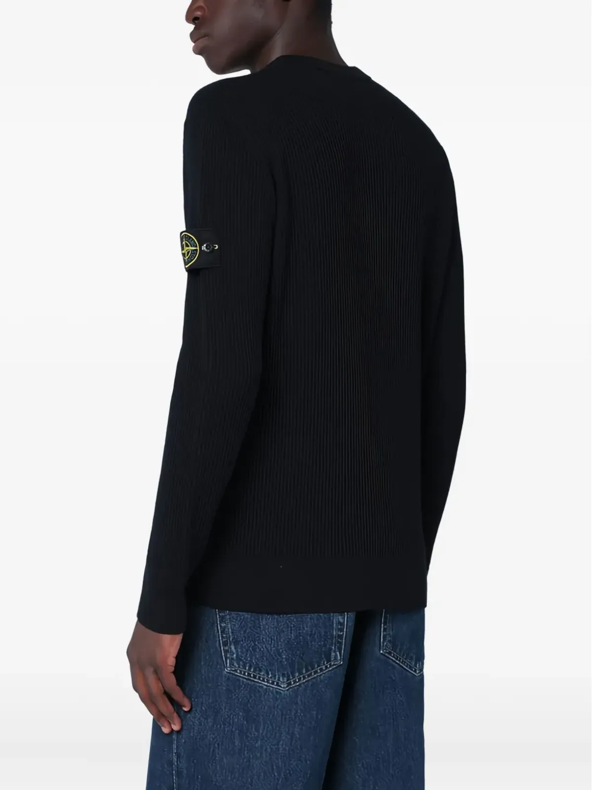 Stone Island バージンウールセーター（ブラック） - 画像4