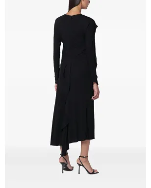 Victoria Beckham ドレープ長袖ミディドレス - サムネイル3
