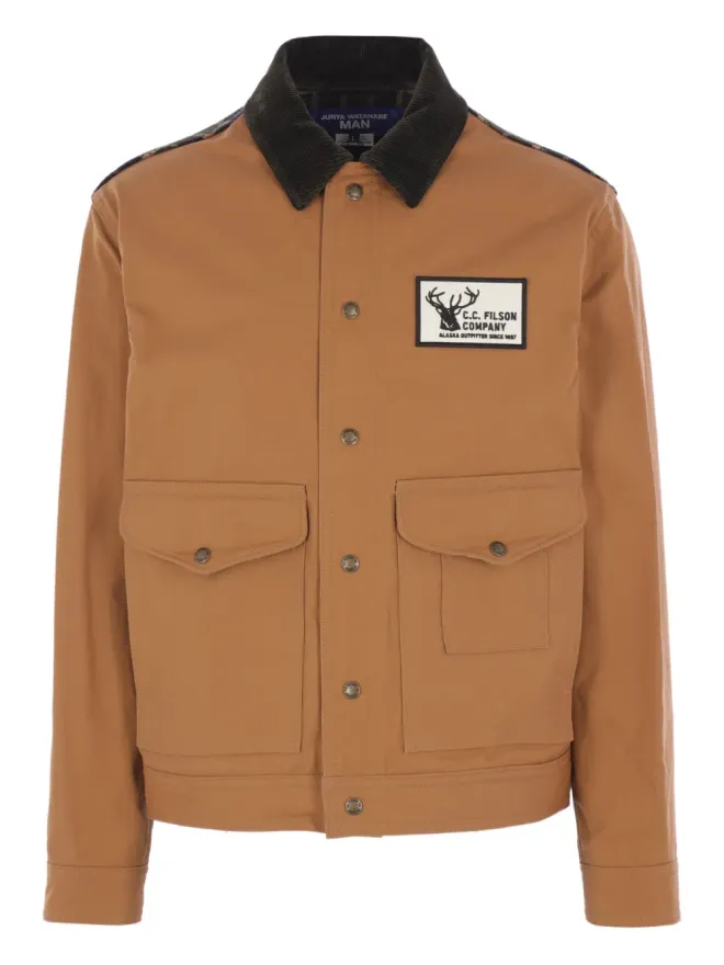 Junya Watanabe MAN Junya Watanabe MAN チェック柄パネルキャンバスジャケットの商品画像