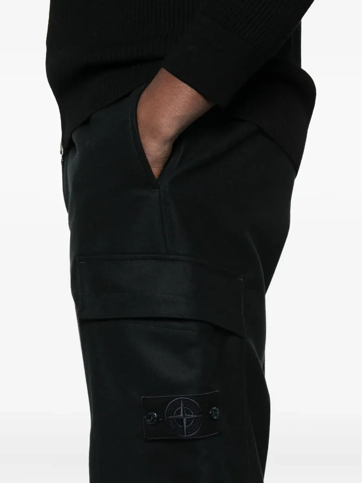 Stone Island フランネルカーゴパンツ ブルー - 画像5