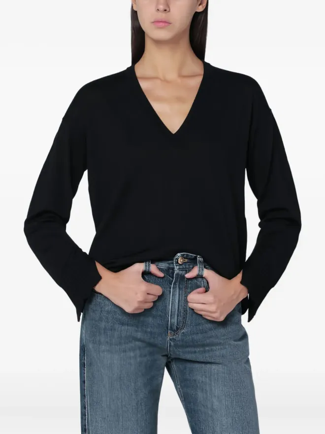 Roberto Collina Roberto Collina Vネック カフ付きプルオーバーの商品画像