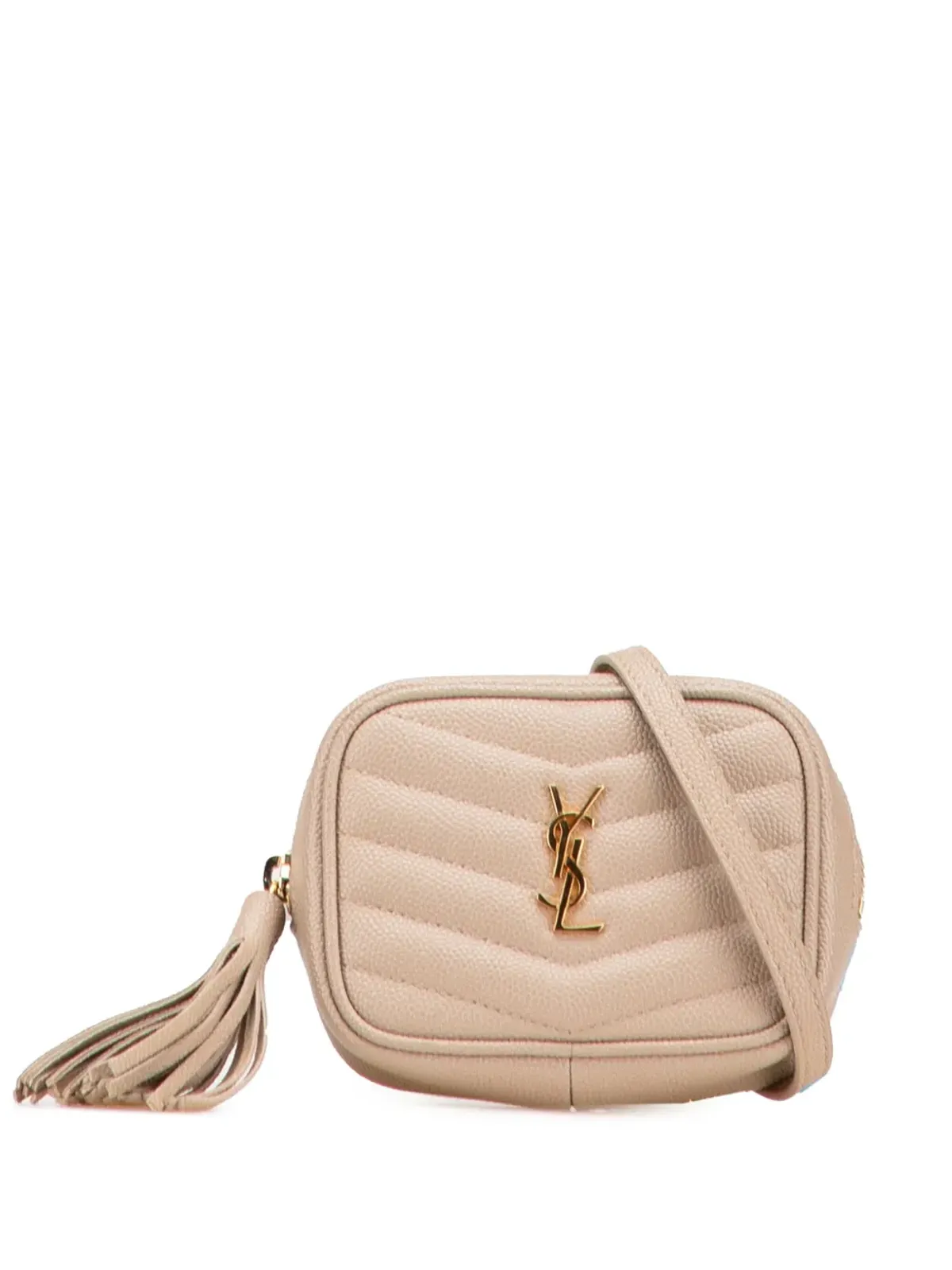 Saint Laurent ビンテージ 2020 Baby Matelasse Grain De Poudre Monogram Lou Camera Bag クロスボディバッグ - Brown - 画像1