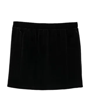 TWINSET Kids ロゴプレート付きベルベットスカート - サムネイル2