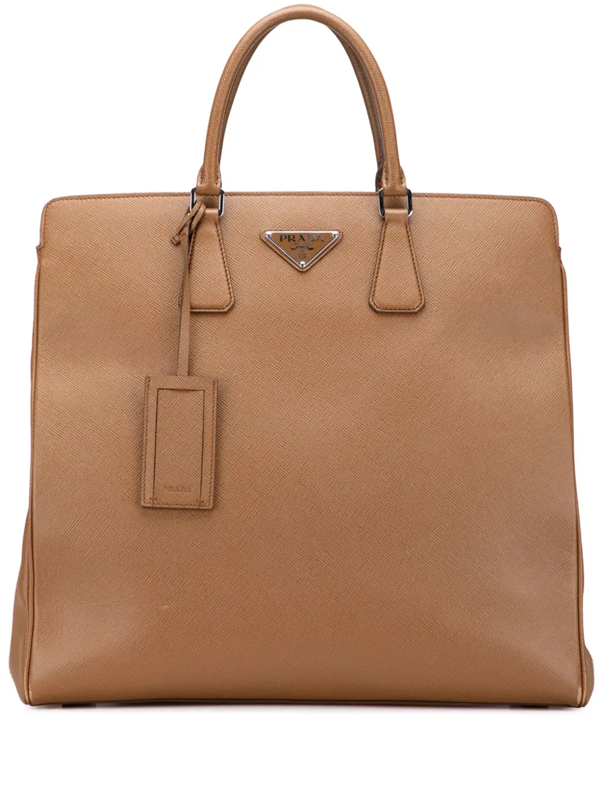 Prada Pre-Owned サフィアーノ Lux ダブルハンドル ショッピング トート サッチェル - ブラウン - 画像1