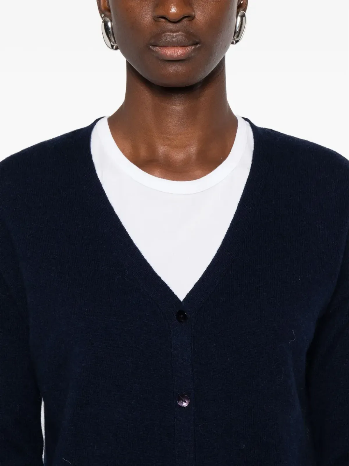 absolut cashmere ボタンアップカシミアカーディガン - Black - 画像5