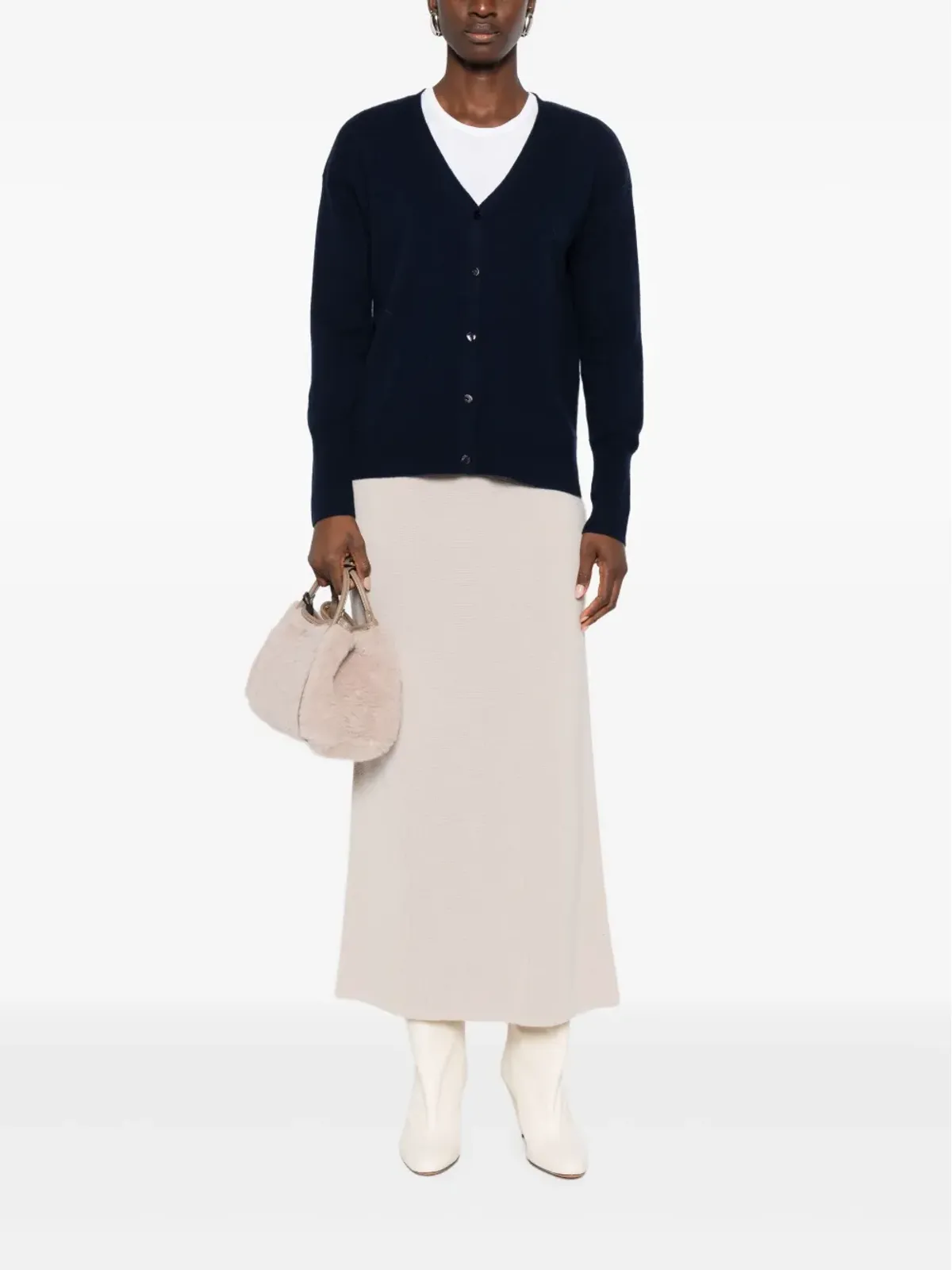 absolut cashmere ボタンアップカシミアカーディガン - Black - 画像2