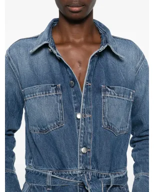ICON DENIM ベルト付きデニムジャンプスーツ - サムネイル5