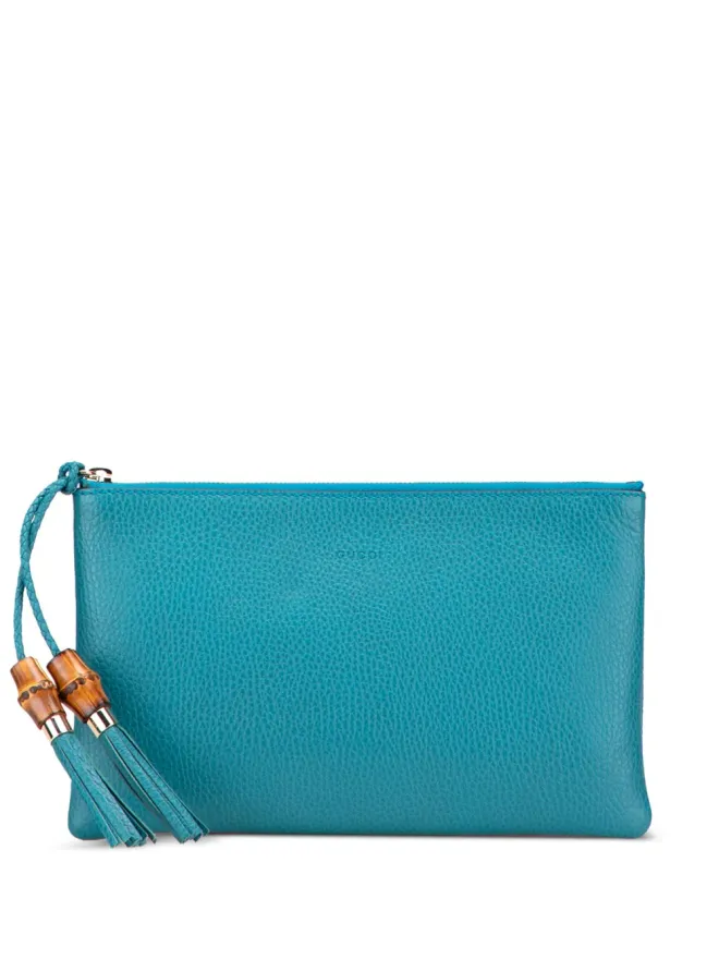 Gucci Pre-Owned Gucci Pre-Owned カーフスキン バンブー クラッチバッグの商品画像