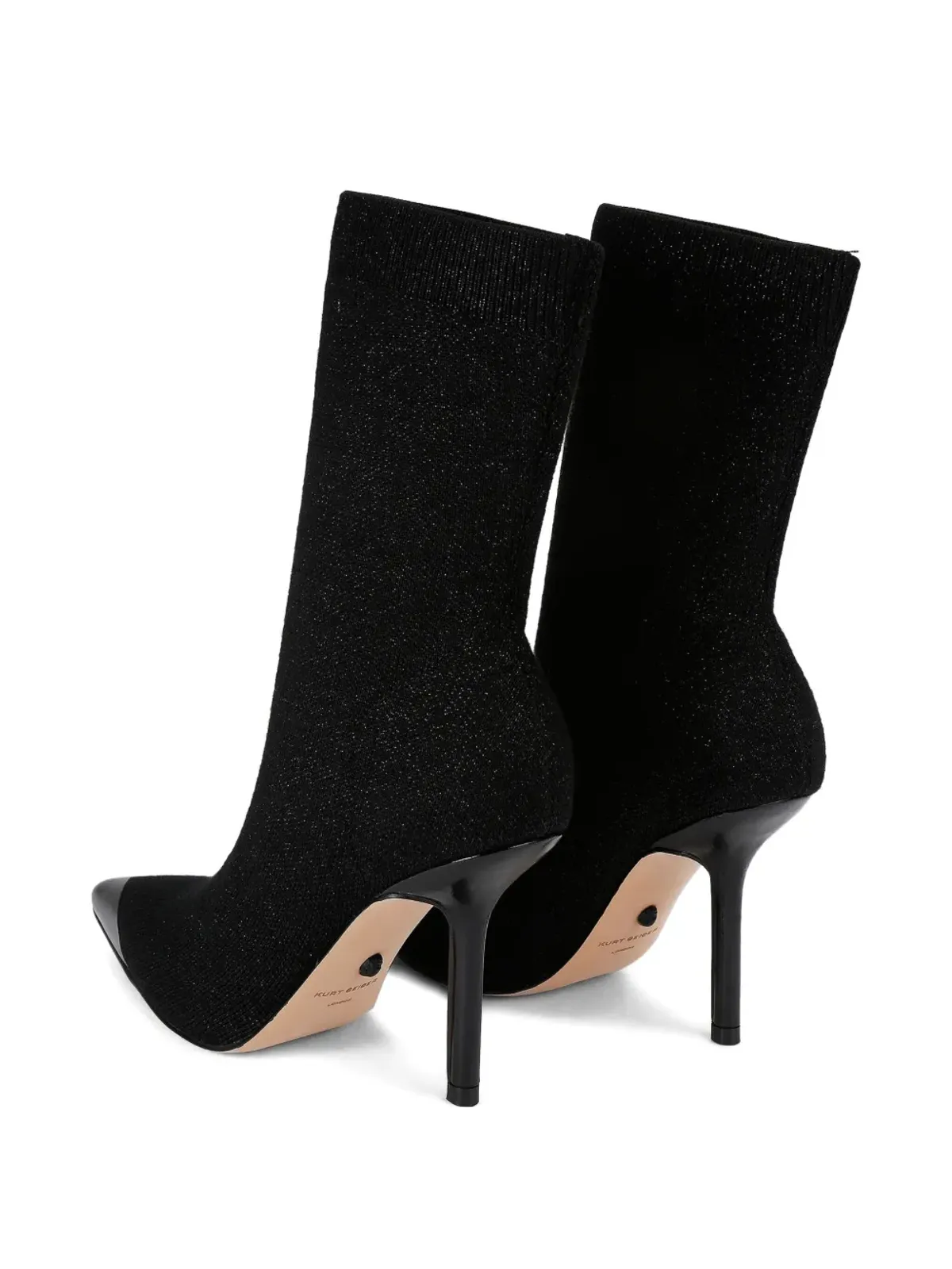 Kurt Geiger London Regent Point メタリック・ポインテッド・ソックブーツ - 画像3