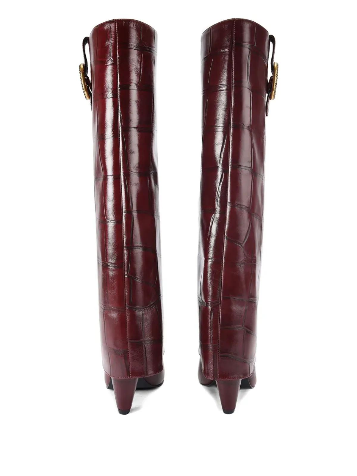 Kurt Geiger London クロコエンボス フォールドオーバーブーツ - レッド - 画像3