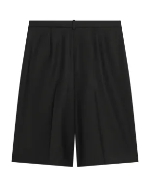 LouLou de Saison 隠しファスナー付きプリーツショートパンツ - ブラック - サムネイル2