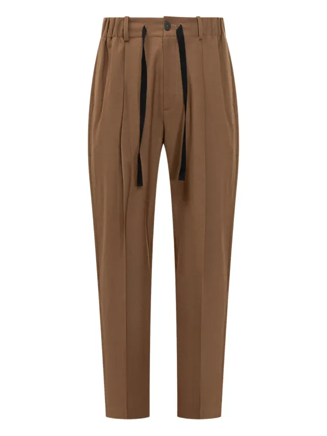 Studio Nicholson Studio Nicholson エラスティックドローコードパンツ ブラウンの商品画像