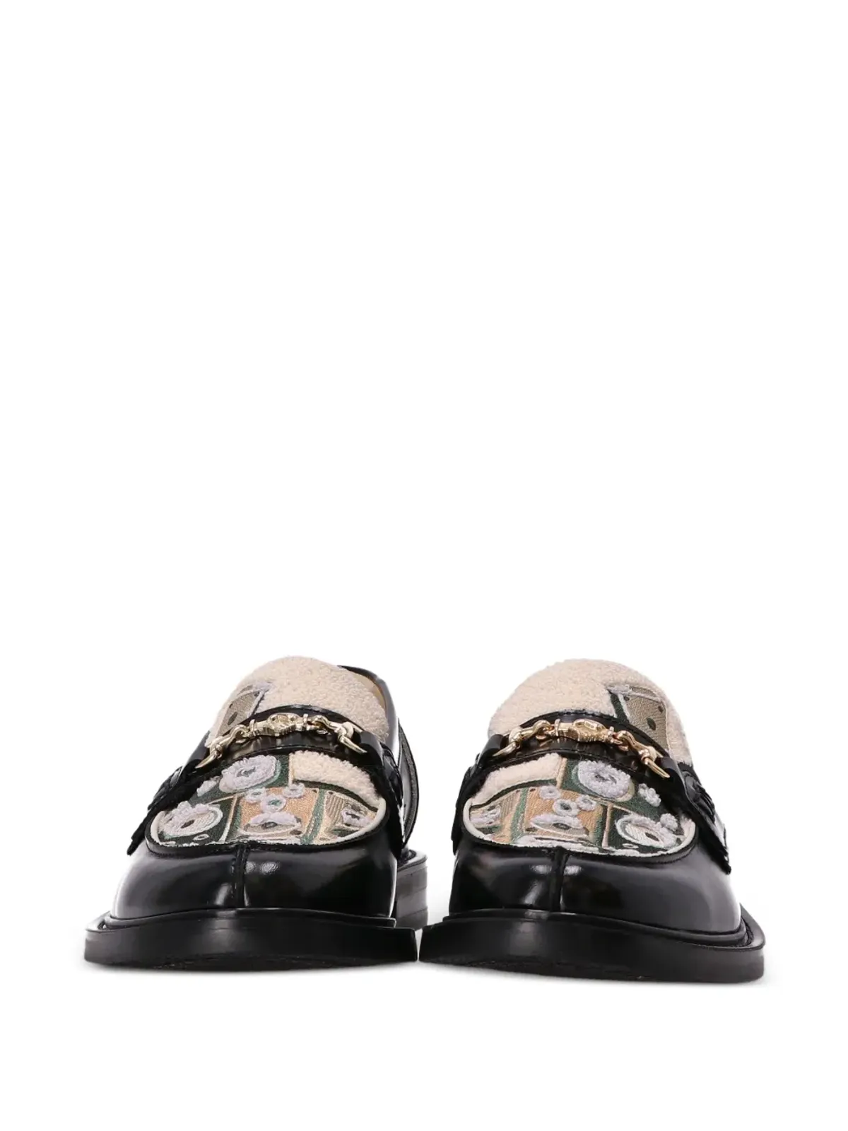 Filling Pieces レザー柄ローファー - ブラック - 画像4