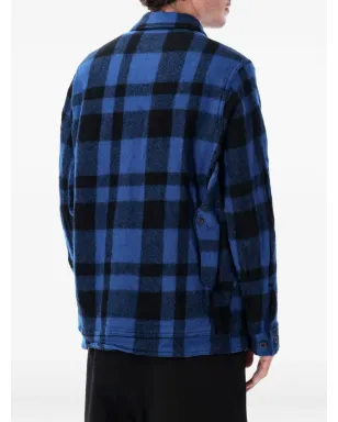 Junya Watanabe MAN チェック柄シャツジャケット - ブルー - サムネイル2