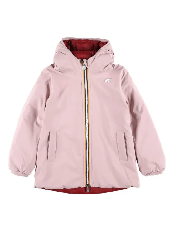 K Way Kids K Way Kids フード付きフルジップ パディッドコート ピンクの商品画像