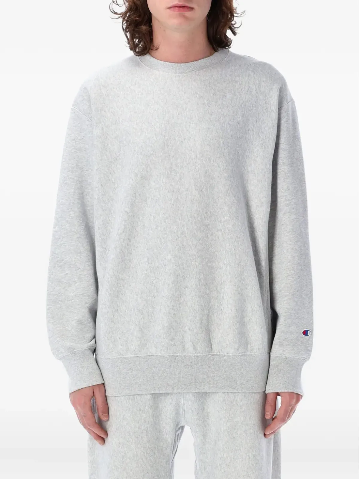 Champion ロゴパッチ付きクルーネック スウェットシャツ - グレー - 画像1