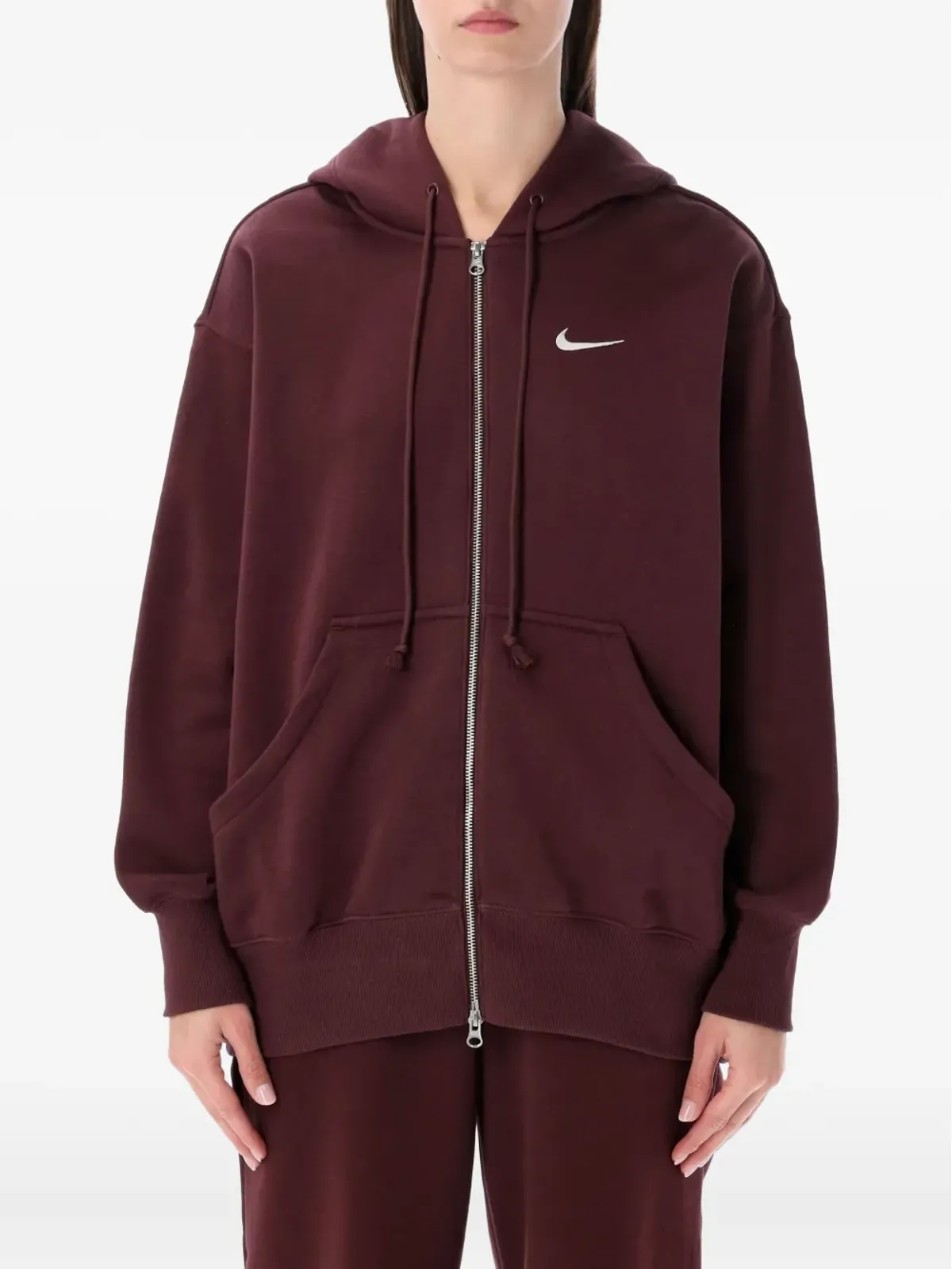 Nike ジップアップフード付きパーカー - レッド - 画像1