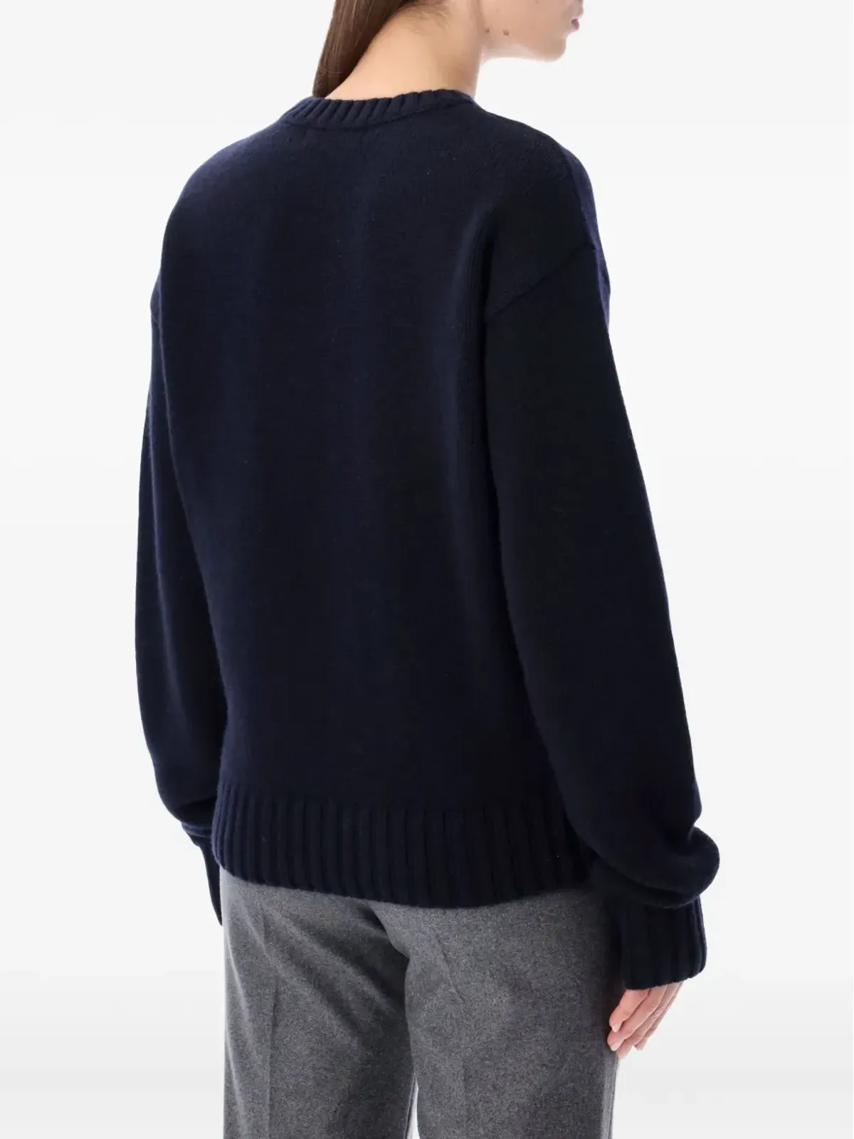 extreme cashmere long-sleeve ribbed sweater - Blue - 画像2
