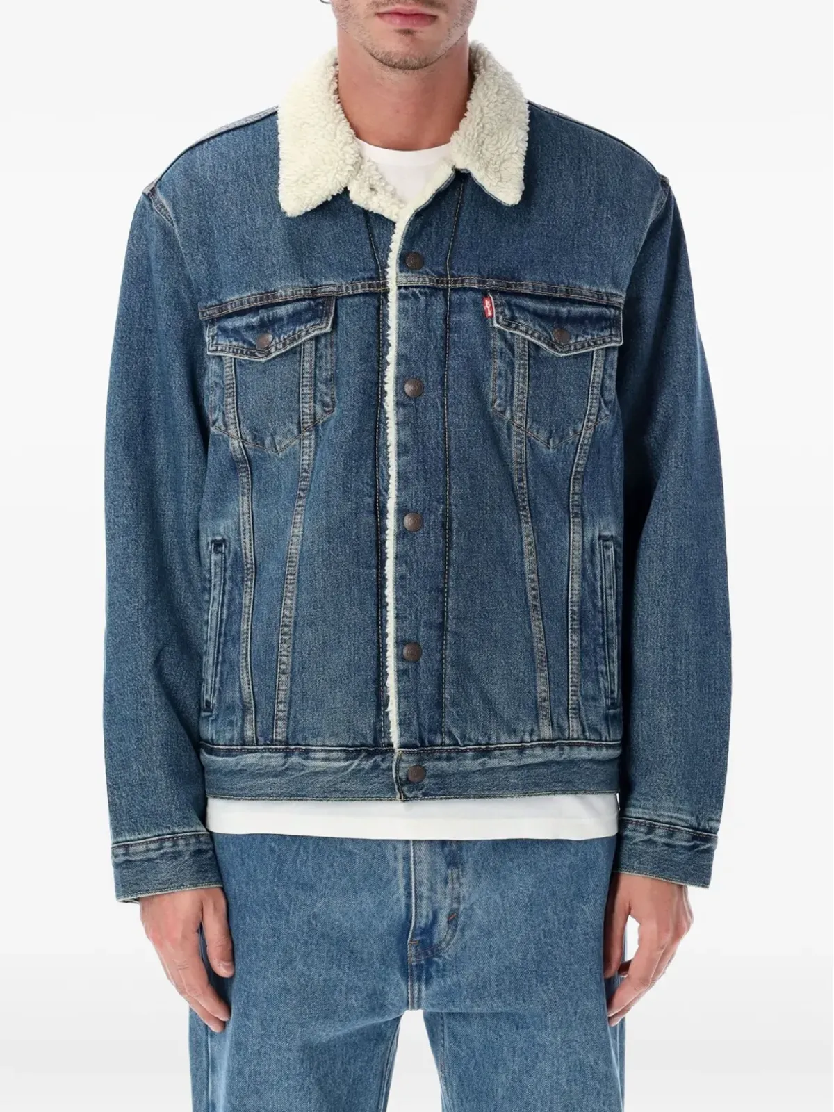 Levi's タイプIII シェルパー トラッカー ジャケット - ブルー - 画像1