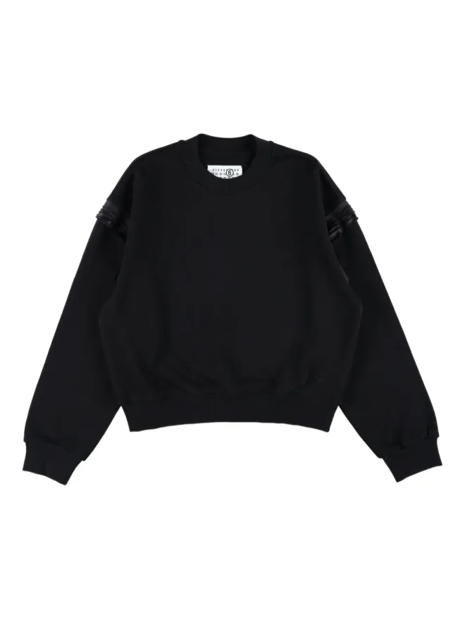 MM6 Maison Margiela Kids MM6 Maison Margiela Kids フリル付きコットン スウェットシャツ - ブラックの商品画像