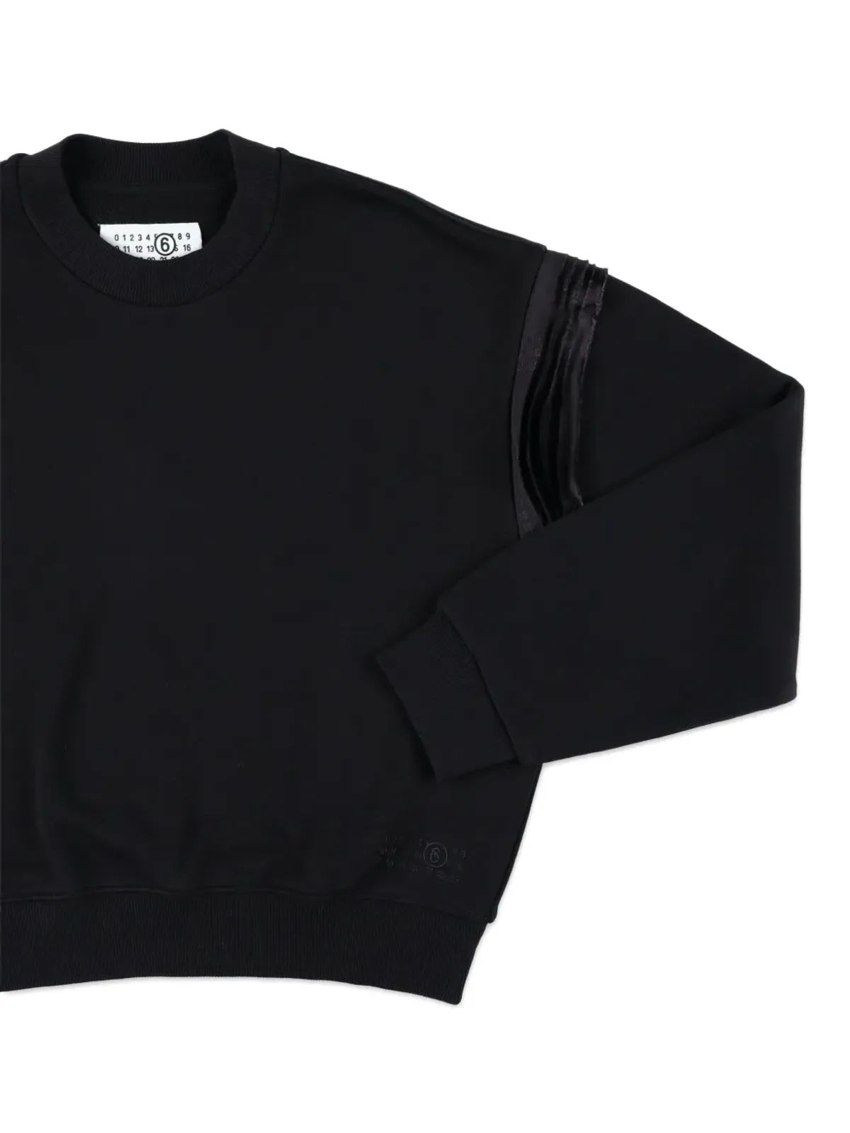 MM6 Maison Margiela Kids フリル付きコットン スウェットシャツ - ブラック - 画像3