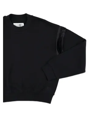 MM6 Maison Margiela Kids フリル付きコットン スウェットシャツ - ブラック - サムネイル3
