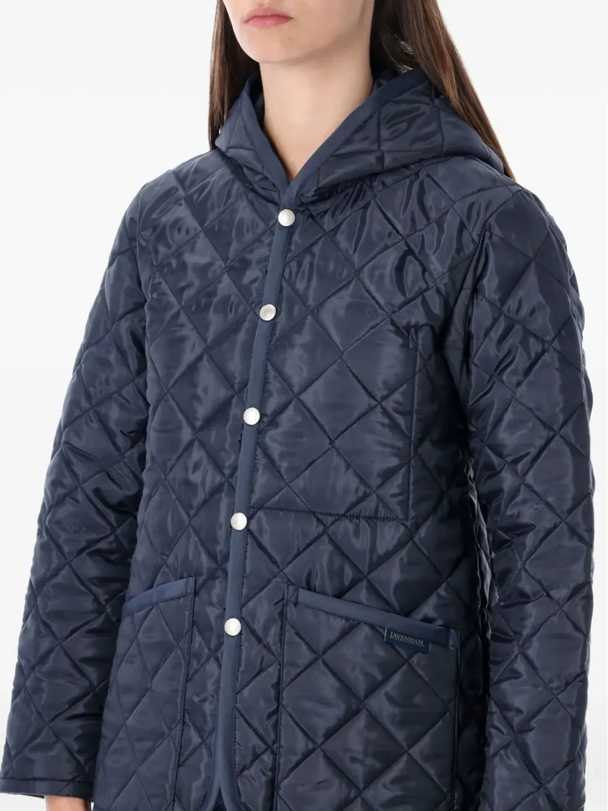 Comme Des Garçons Girl quilted hooded jacket - Blue - 画像3