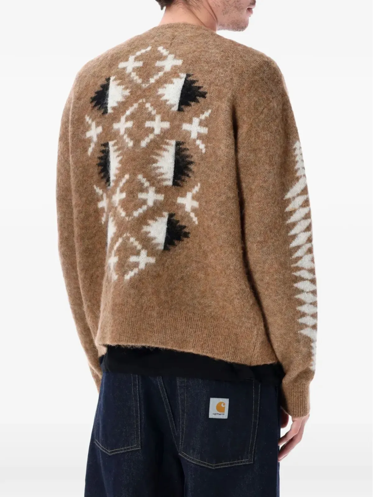 Pendleton パターン柄カーディガン - ブラウン - 画像2