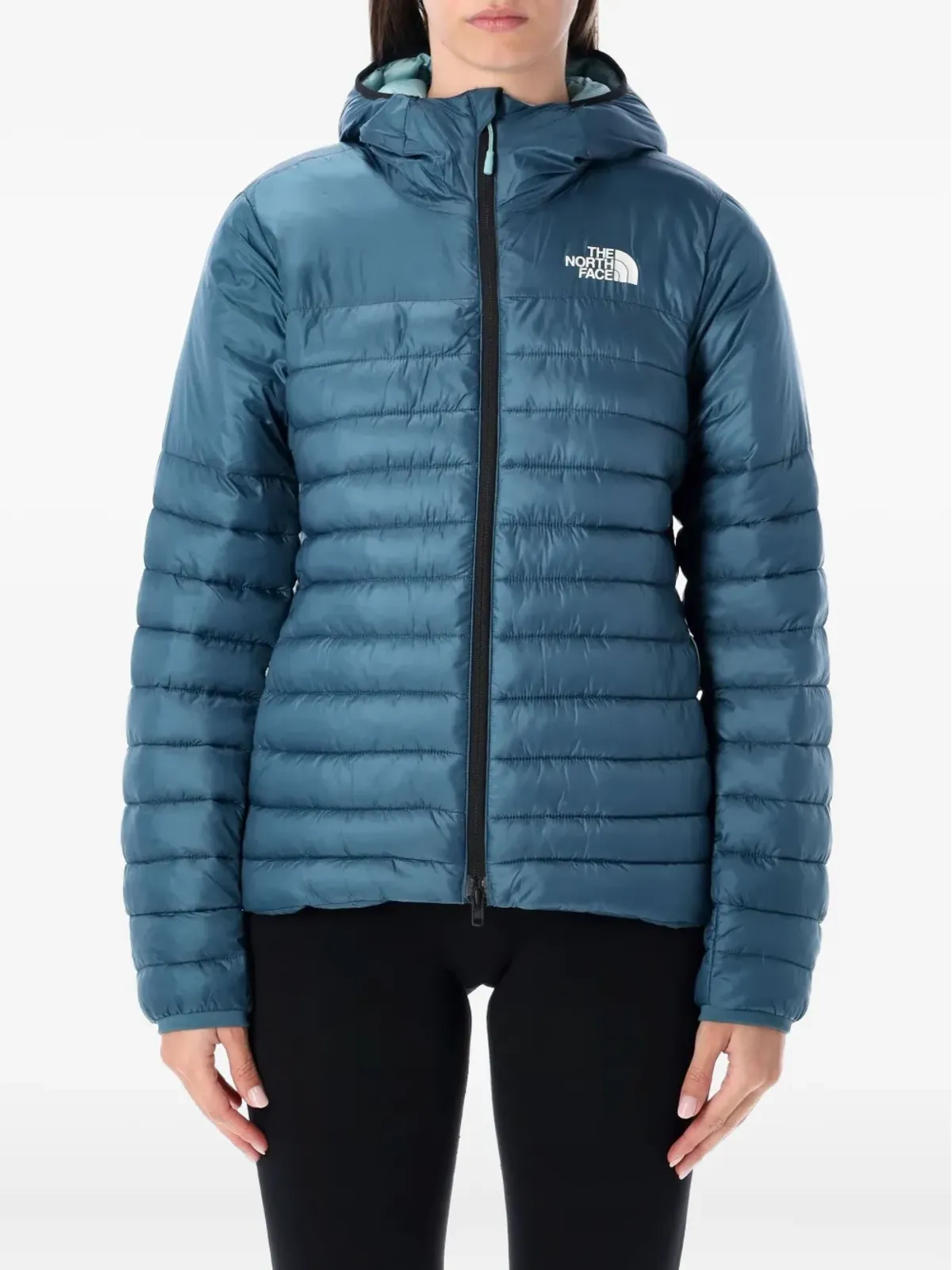 The North Face フード付きキルティングジャケット - 画像1