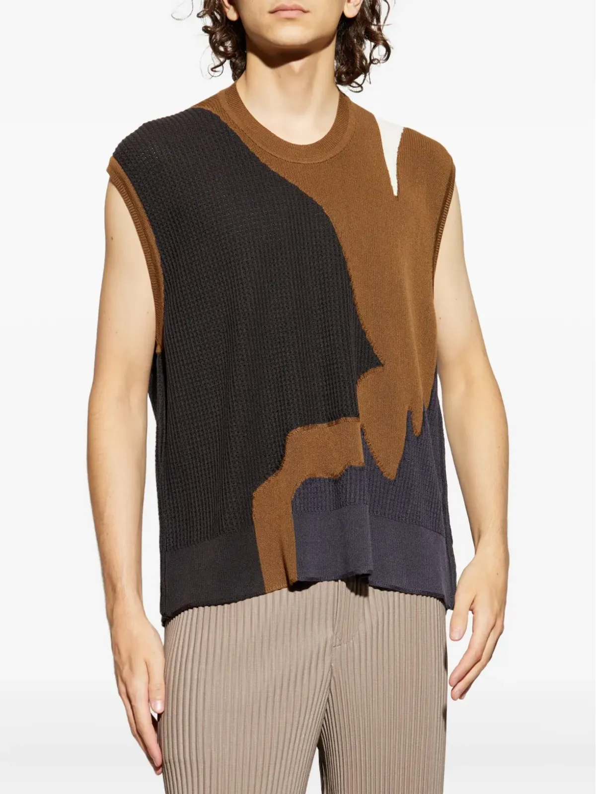 Homme Plissé Issey Miyake ラウンドネックベスト - 画像3