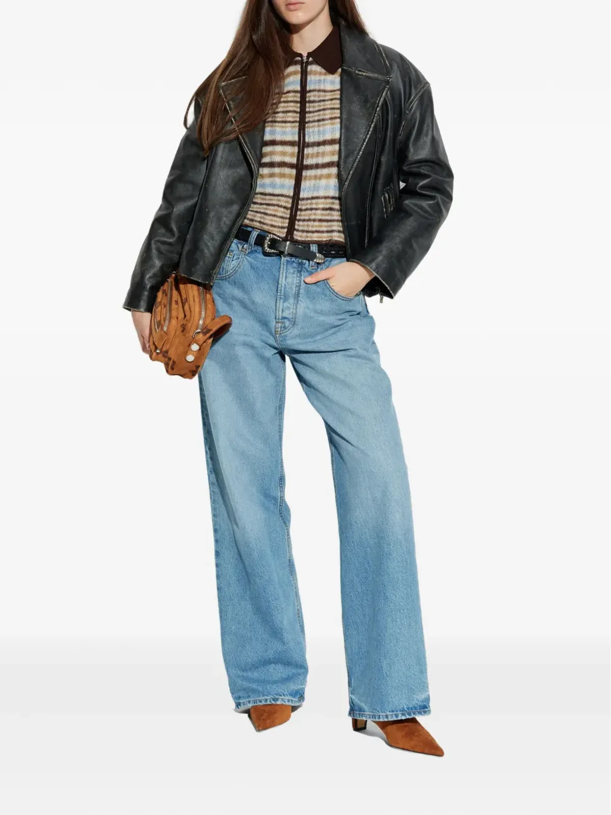 rag & bone ストライプジップニットウェア - 画像2