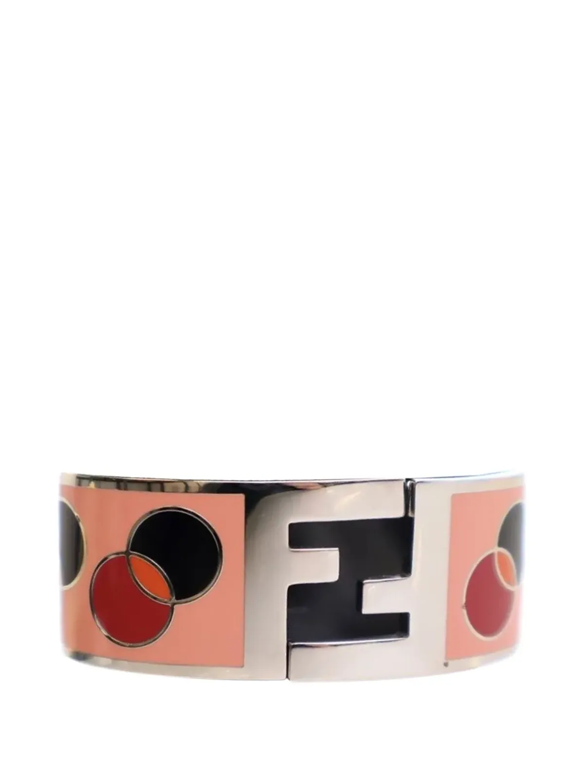 Fendi Pre-Owned エナメル Fendista ヒンジブレスレット ピンク - 画像1