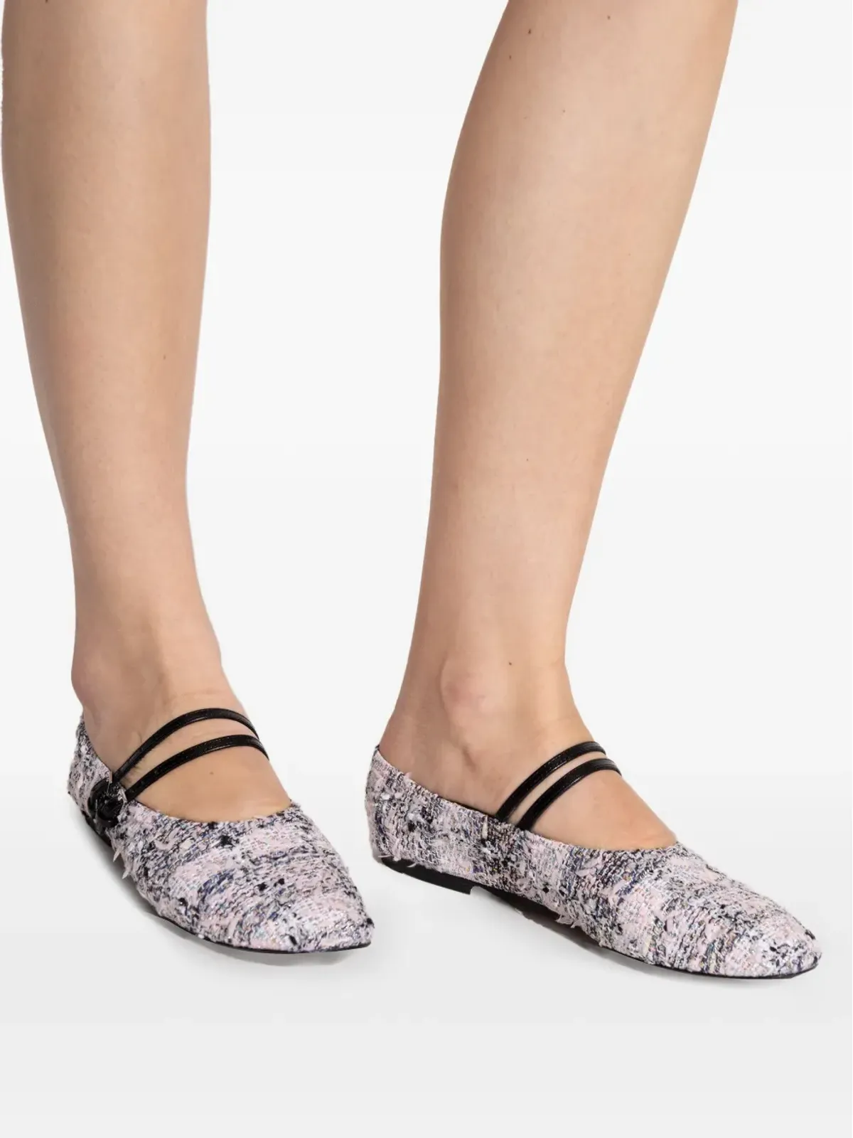 Tory Burch ストラップディテール バレエフラット - White - 画像4