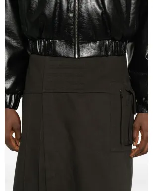 NotRainProof pleat-detail kilt - Brown - サムネイル5