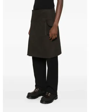 NotRainProof pleat-detail kilt - Brown - サムネイル3