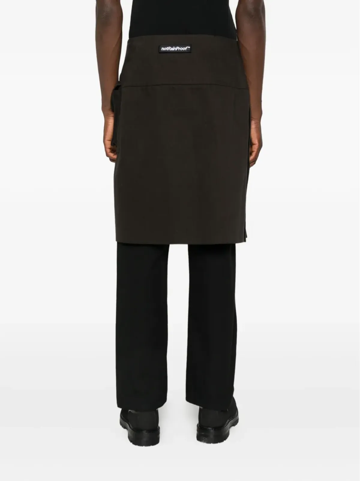 NotRainProof pleat-detail kilt - Brown - 画像4
