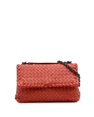 Bottega Veneta Pre-Owned スモール ナパレザーイントレッチャート オリンピア ショルダーバッグ - レッド - サムネイル1
