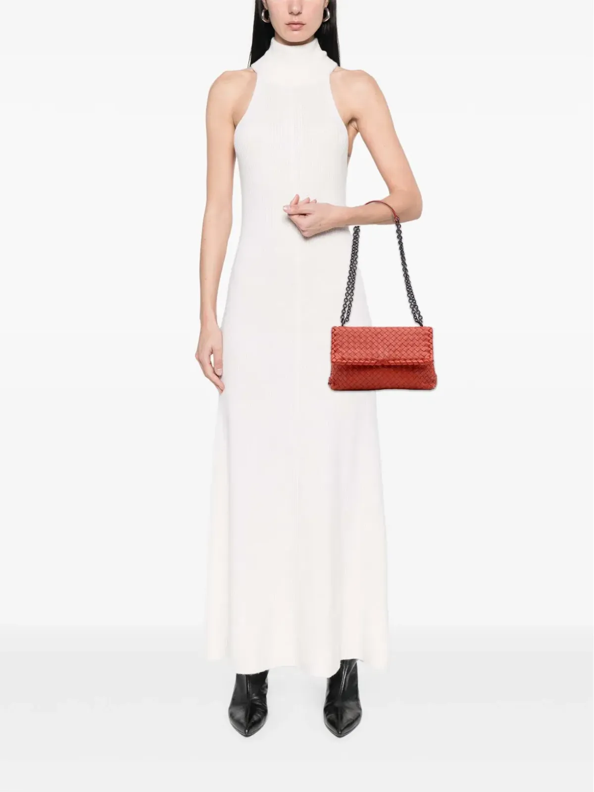 Bottega Veneta Pre-Owned スモール ナパレザーイントレッチャート オリンピア ショルダーバッグ - レッド - 画像2