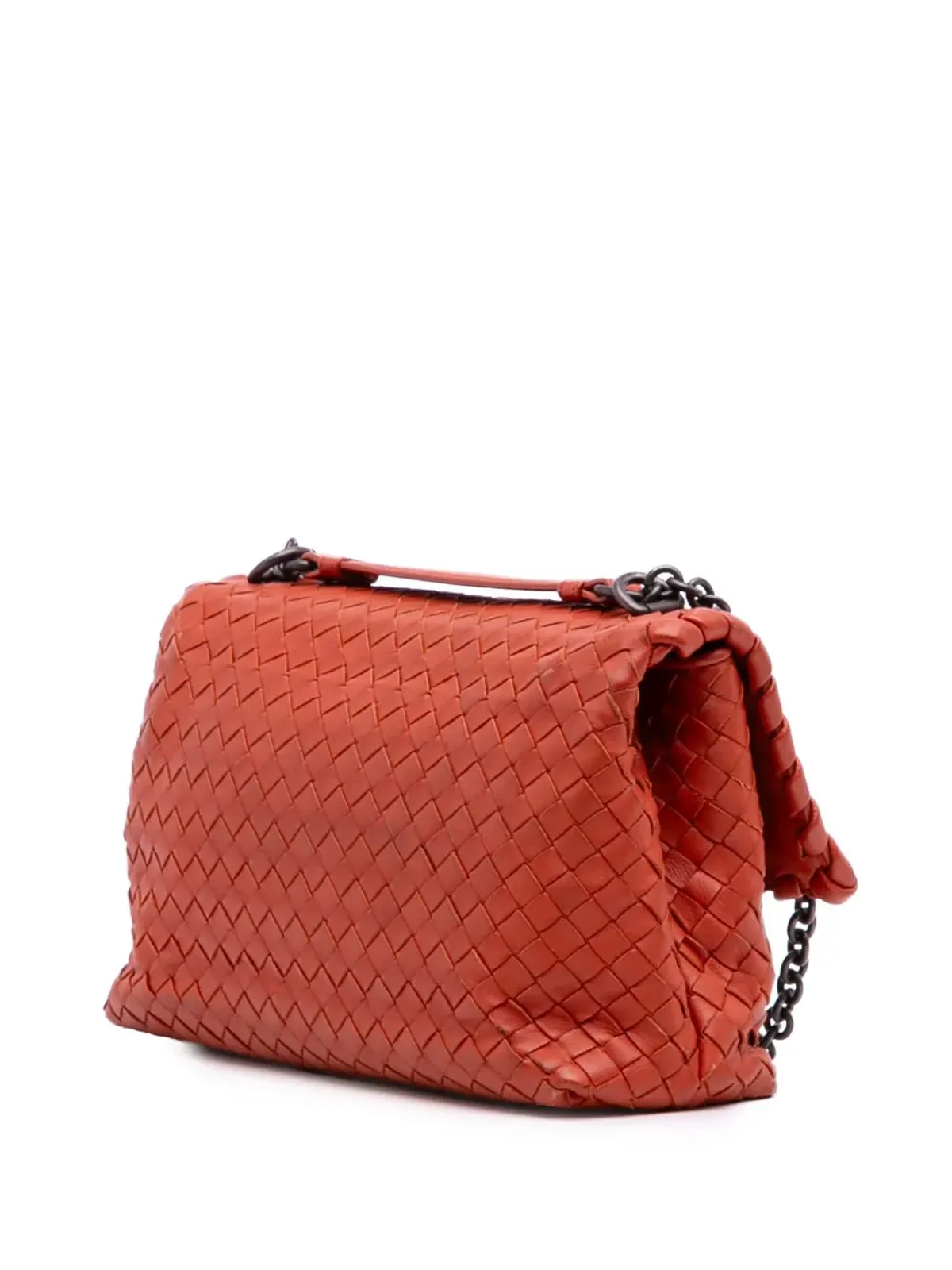 Bottega Veneta Pre-Owned スモール ナパレザーイントレッチャート オリンピア ショルダーバッグ - レッド - 画像3