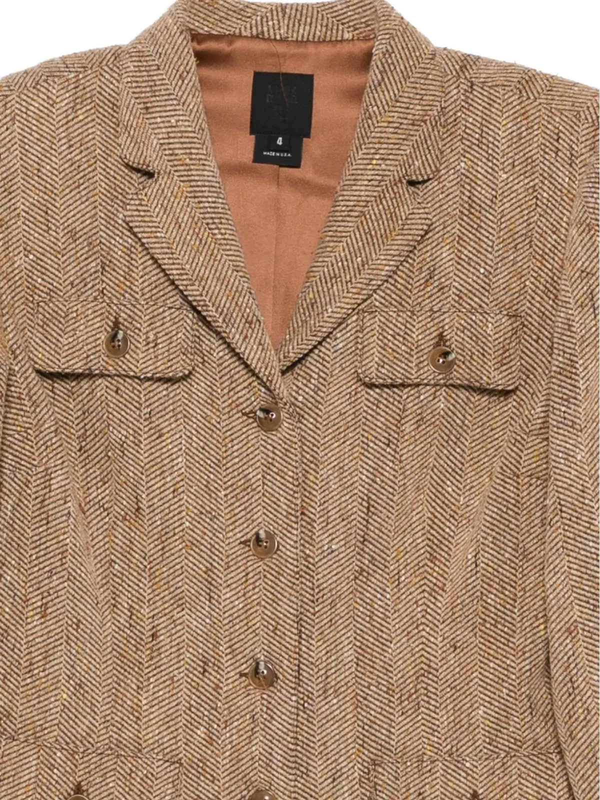 Anna Sui チェヴロンジャケット - Brown - 画像3