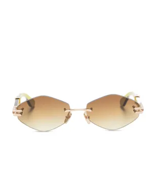 Maybach eyewear ジオメトリックフレーム リムレス サングラス - サムネイル1