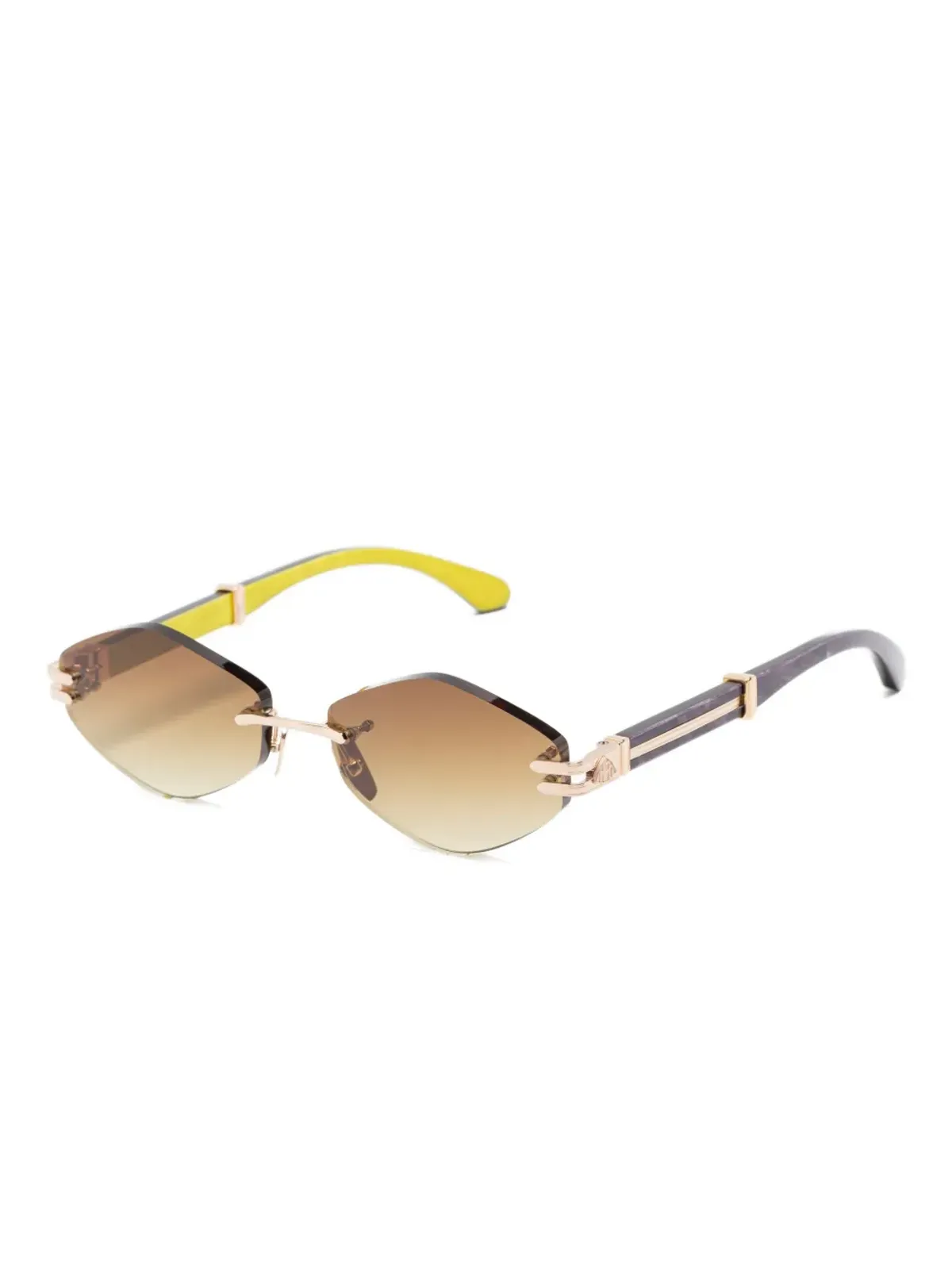 Maybach eyewear ジオメトリックフレーム リムレス サングラス - 画像2