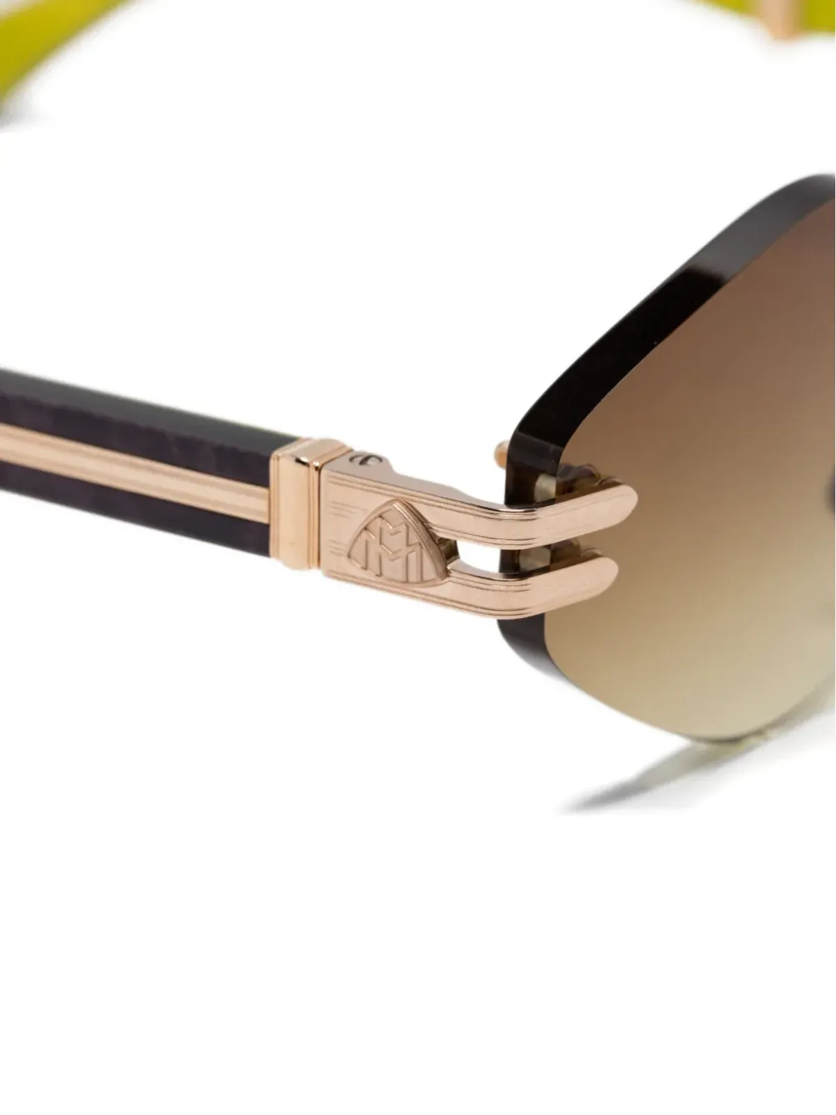 Maybach eyewear ジオメトリックフレーム リムレス サングラス - 画像3