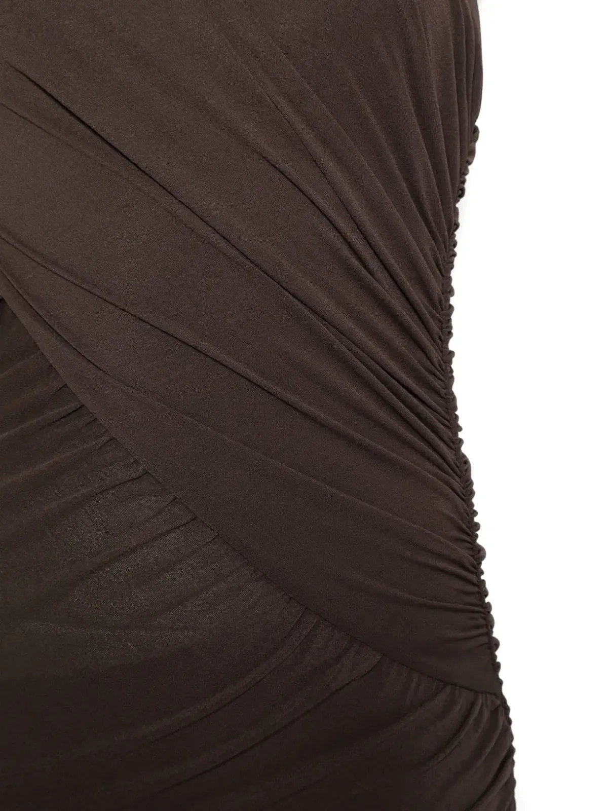 Rick Owens Lilies ワンショルダー・リュシュドレス - 画像3