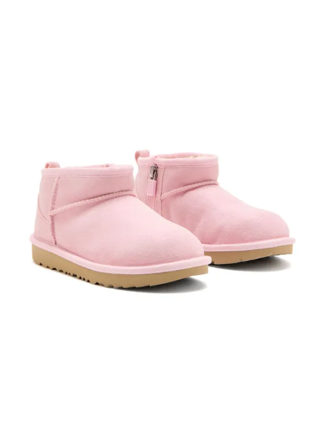 UGG Kids UGG Kids ジップ付きスエードブーツ ピンクの商品画像