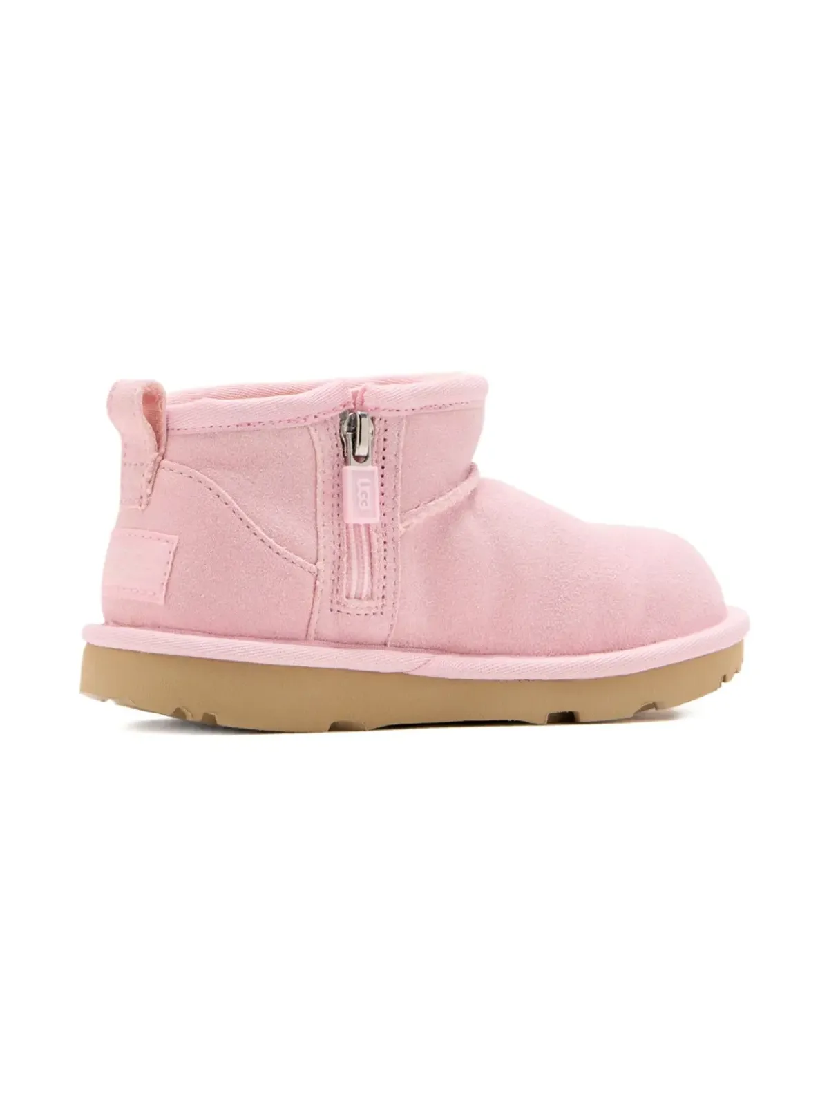 UGG Kids ジップ付きスエードブーツ ピンク - 画像3